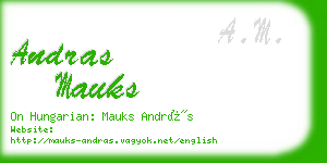 andras mauks business card